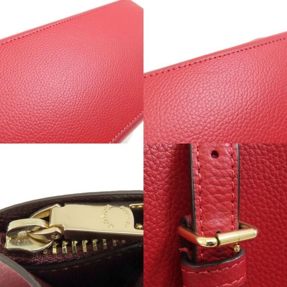 Coach Mollie Red Leather Tote Bag (Pre-Owned) - Picture 8 of 11